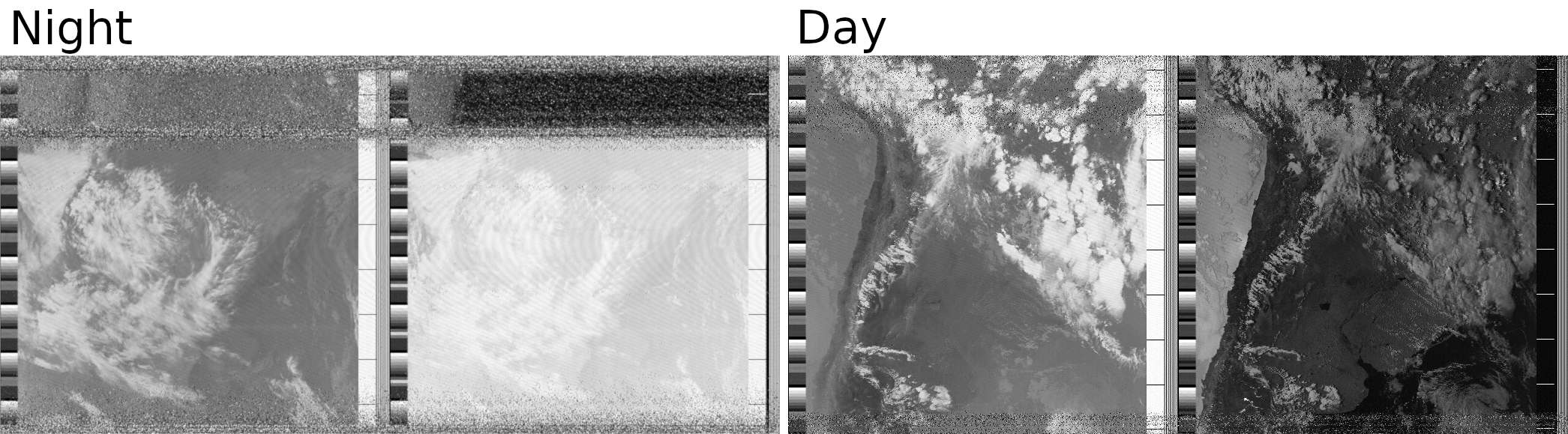 Comparison between night and day images